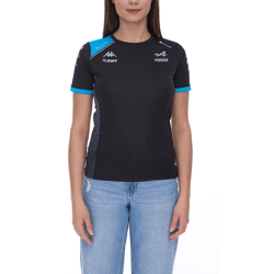 Kappa X ALPINE Formel 1 F1 Damen T-Shirt mit HYDRO WAY PROTECTION-Technologie Kurzarm-Shirt 351G58W AF1 A12 Schwarz