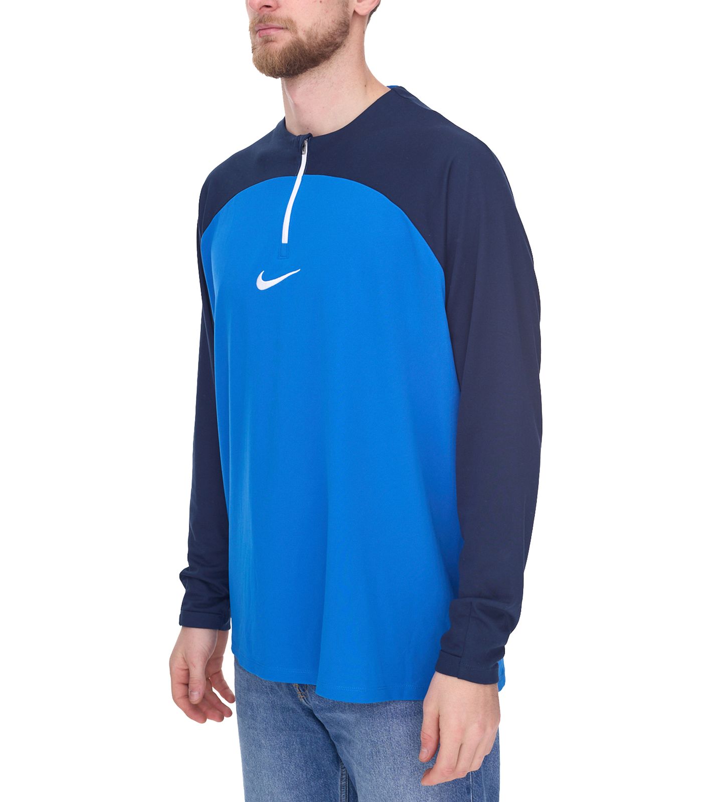 NIKE Academy Pro Dry Drill Longsleeve Herren Trainingsjacke mit Half-Zip Sportjacke mit Dry-Fit DH9230-463 Blau