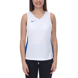 NIKE Team Fitness Damen Tank-Top mit DryFit Sport-Shirt Trainings-Shirt NT0211-102 Weiß/Blau