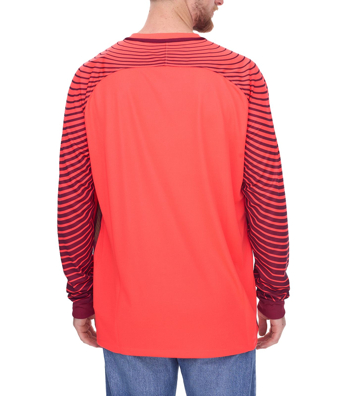 NIKE Gardien Longsleeve Herren Torwart-Trikot mit Dry-Fit Langarm-Shirt Fu&szlig;ball 725882-671 Rot/Schwarz