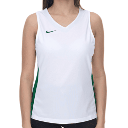 NIKE Team Fitness Damen Tank-Top mit DryFit Sport-Shirt Trainings-Shirt NT0211-104 Weiß/Grün