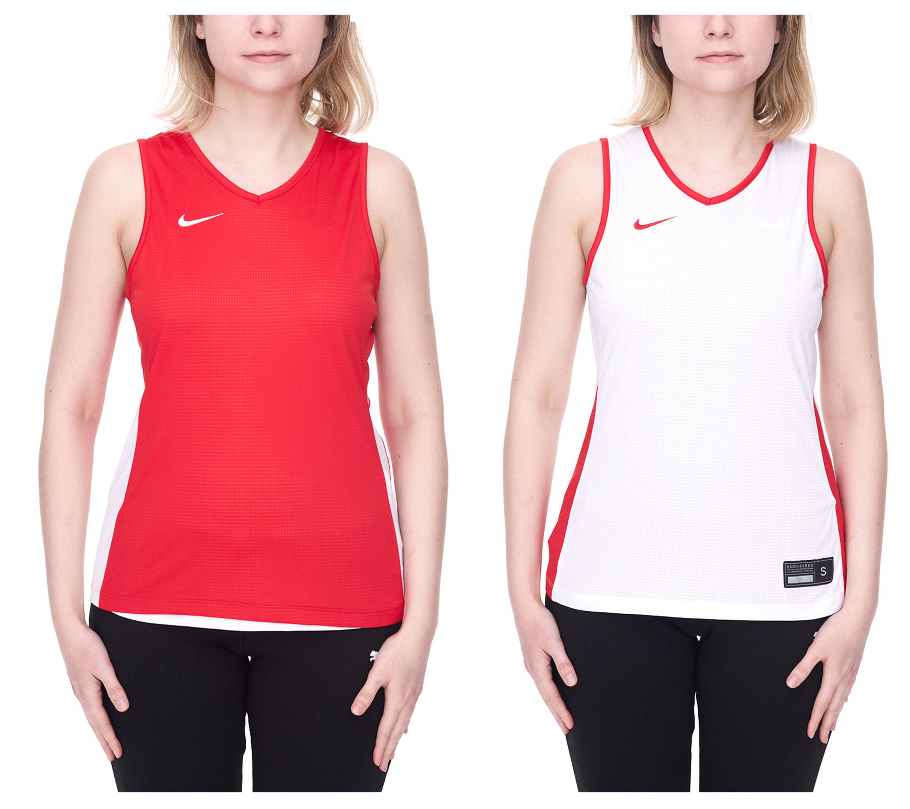 NIKE Team Basketball Reversible Damen Tank-Top mit Dri-FIT-Technologie Trainings-Shirt wendbares Sport-Shirt NT0213-657 Rot/Wei&szlig;