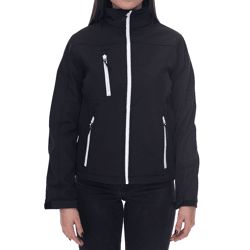 SANTINO Women's Water-Repellent Softshell Jacket, Outdoor Jacket, Everyday Jacket 1018505 Black
