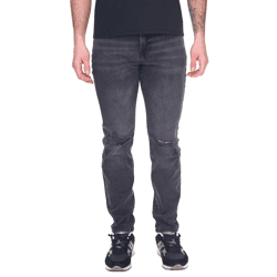 Denim Project Herren Jeans nachhaltige Slim Fit Hose im Destroyed-Look Baumwoll-Hose DP-10022-106 281 Schwarz