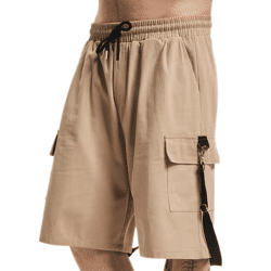 vsct Logan Herren Bermuda-Shorts Beintaschen mit Zierschnallen kurze Cargo-Hose 5643272 Beige