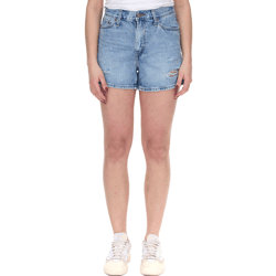 LEVI´S 80s Mom Damen Shorts im Destroyed-Look Baumwoll-Hose Denim kurze Hose A46950001 Blau