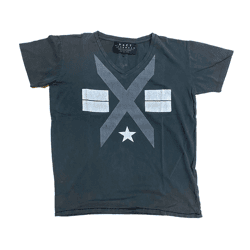 vsct Clubwear Herren Baumwoll T-Shirt im Acid-Design V-Ausschnitt-Shirt 5643298 Dunkelgrau