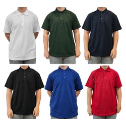 SANTINO Cws Herren schlichtes Polo-Shirt mit Baumwollanteil Kurzarm-Shirt Blau, Grün, Weiß, Rot oder Schwarz
