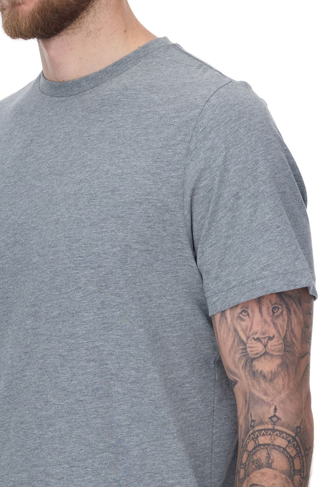 2er Pack PUMA Herren T-Shirts Baumwoll-Shirt Rundhals-Shirts Basic-Shirt 683509 01 Grau