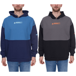 PUMA OLYMPIQUE DE MARSEILLE Men's Hooded Sweatshirt—Sustainable Cotton Hoodie with Logo Lettering 771970 Blue or Black