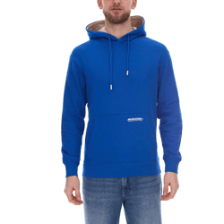 JACK & JONES Elegacy Men's Hoodie, Hooded Sweatshirt, Cotton Sweater 12256534 Blue