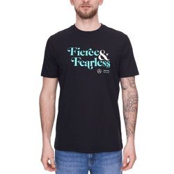 Mercedes-Benz AMG Petronas F1 Fierce and Fearless Graphic Herren T-Shirt Baumwoll-Shirt 701222348 001 Schwarz