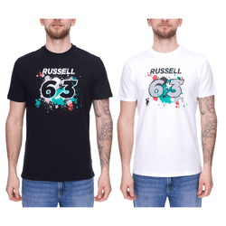 Mercedes-Benz AMG Petronas F1 MAPF1 FW George #63 Herren Baumwoll-Shirt mit George Russel Print Rundhals-Shirt 701220866 Schwarz oder Weiß