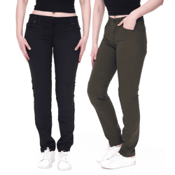 DAINESE Casual Regular Lady Tex Damen Motorrad-Hose mit Pro-Shape 2.0-Protektoren Motorrad-Jeans Motorsport-Hose 202755153 in Grün oder Sc