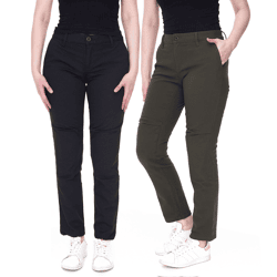 DAINESE Chinos Lady Tex Damen Motorrad-Hose mit Pro-Shape 2.0-Protektoren Motorrad-Chino Motorsport-Hose 202755145 Schwarz oder Olive