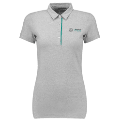 Mercedes-Benz AMG Petronas F1 MAPF1 Classic-Polo Damen Baumwoll-Shirt Polo-Shirt mit Team-Logos Kurzarm-Shirt 141181027 150 Grau