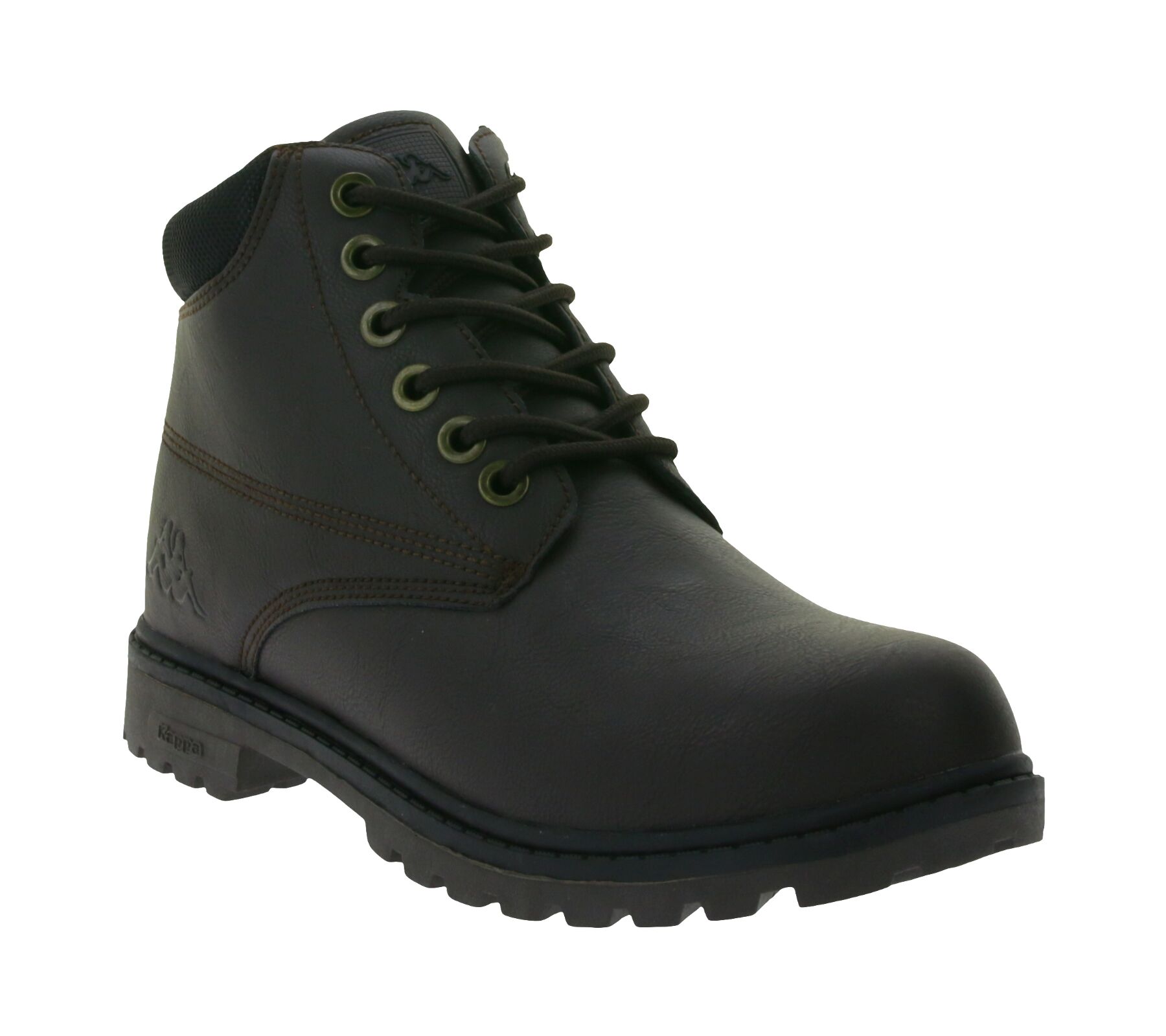 Kappa Logo Tennessee 2 Herren Winter-Stiefelette Schn&uuml;r-Boots in Kunstleder-Optik 303UY90-938 Dunkelbraun