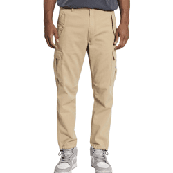 REDEFINED REBEL Jolan Herren Cargo-Hose im Utility-Look Anti Fit Baumwoll-Hose Ankle-Stil mit Tunnelzug am Beinende 226027 Beige
