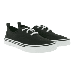 SPERRY Crest CVO Canvas Damen Freizeit-Sneaker mit Memory-Foam Sohle Alltags-Schuhe Schnür-Schuhe STS85872 Schwarz/Weiß
