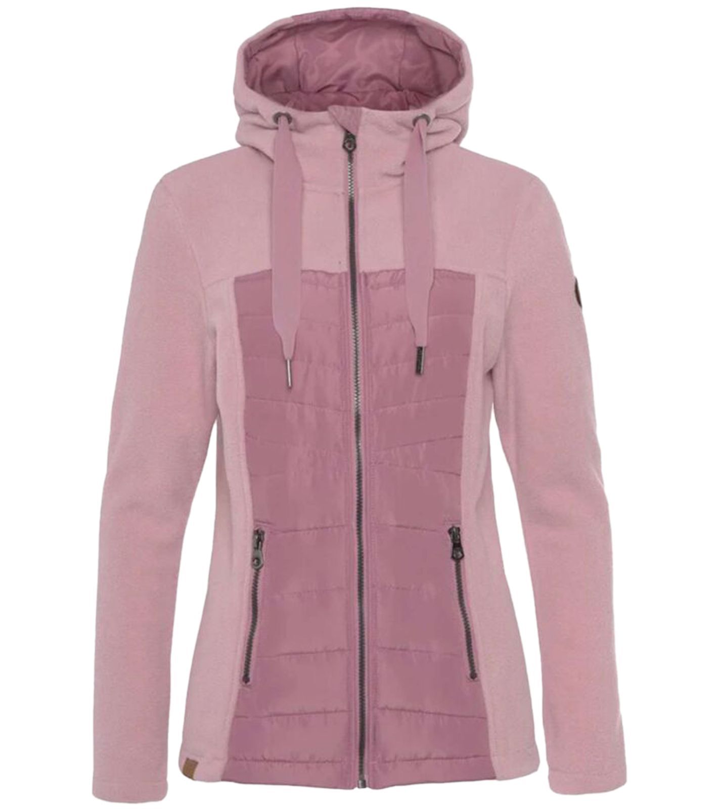 KangaROOS Damen Fleece-Jacke nachhaltige Steppjacke mit Kapuze &Uuml;bergangs-Jacke 49600062 Rosa