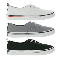 SPERRY Crest CVO Canvas Damen Freizeit-Sneaker mit Memory-Foam Sohle Alltags-Schuhe Schnür-Schuhe Weiß, Grau oder Schwarz
