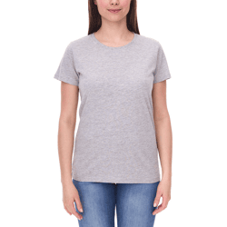SANTINO Jaro Women's T-Shirt, Organic Cotton, Short-Sleeve, Basic, Mottled, 160 g/m², Gray