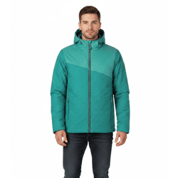 TERNUA Mannun Herren Isolations-Jacke nachhaltige Winter-Jacke mit Microshell und Thermashell 1643643-2120 Blau/Türkis
