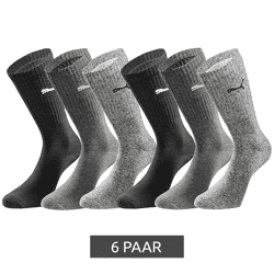 6 Paar PUMA Crew-Socken dickere Business-Strümpfe mit gepolsterten Fußbereich Baumwoll-Socken atmungsaktive Alltags-Socken lange Strümpf