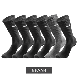 6 Paar PUMA Crew-Socken dickere Business-Strümpfe mit gepolsterten Fußbereich Baumwoll-Socken atmungsaktive Alltags-Socken lange Strümpf