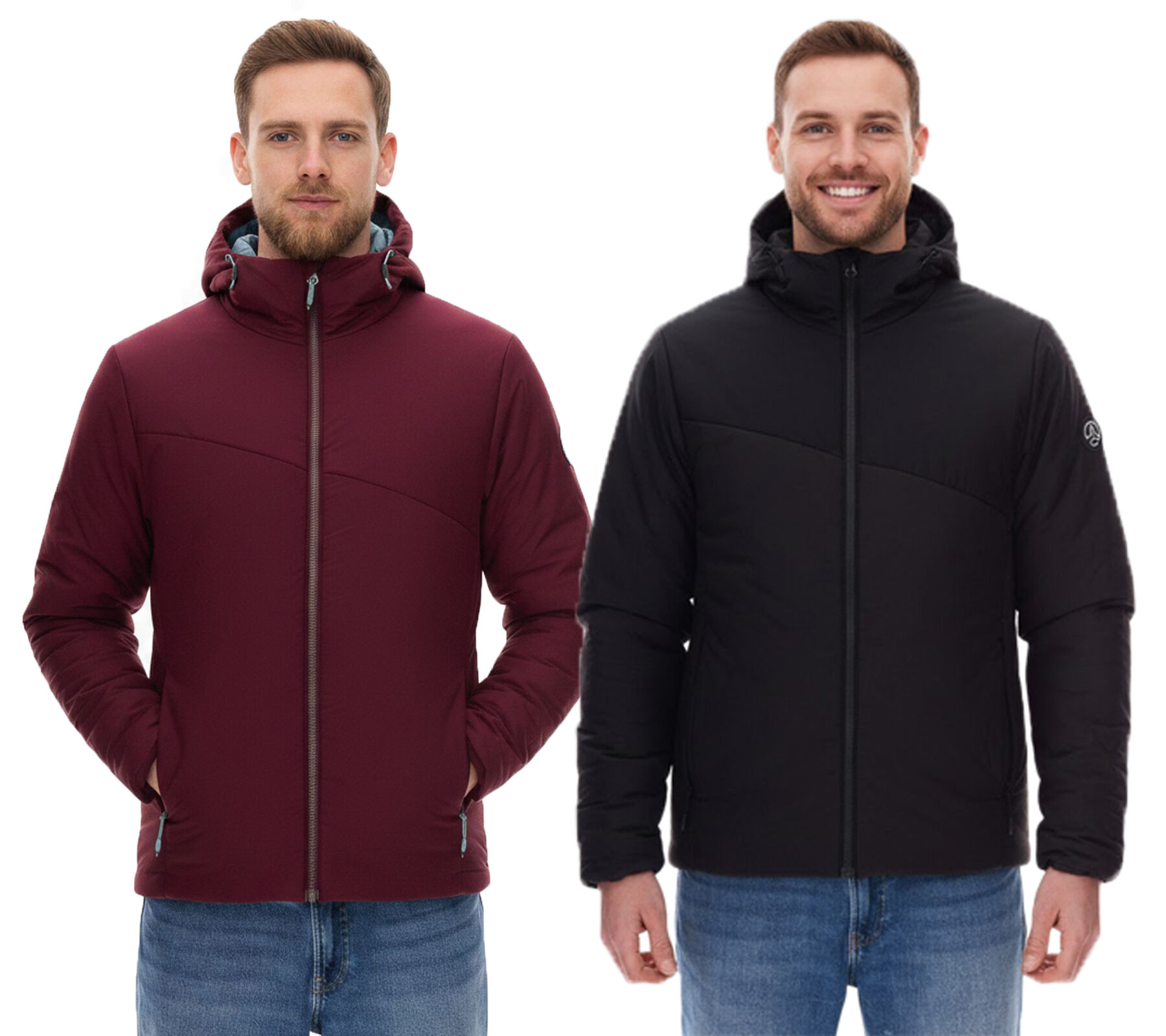 TERNUA Mannun Herren Isolations-Jacke nachhaltige Winter-Jacke mit Microshell und Thermashell 1643643 Schwarz oder Rot