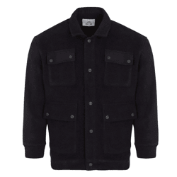 Sixth June Damen schlichte Fleece-Jacke Übergangs-Jacke 12065 Schwarz