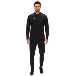 PUMA teamCup Herren Troyer-Pullover mit DryCell-Technologie Trainings-Shirt grafischem Design Sport-Shirt Fitness-Pullover Sport-Ausrüstun