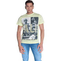COURSE Herren T-Shirt mit großem Muhammad Ali Aufdruck Baumwoll-Shirt Rundhals-Shirt 900530 Gelb