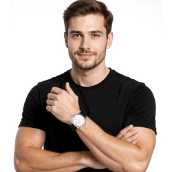 Pierre Cardin Herren Armband-Uhr analoge Quarz-Uhr mit Leder-Armband 3ATM 39mm CPI.2016 Silber/Schwarz/Weiß