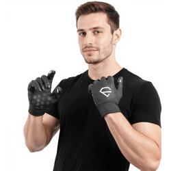 EGREGIE Herren Fahrrad-Handschuhe mit Fleecefutter Lauf-Handschuhe mit Smartphone Handy Touchfunktion Sport-Handschuhe Schwarz
