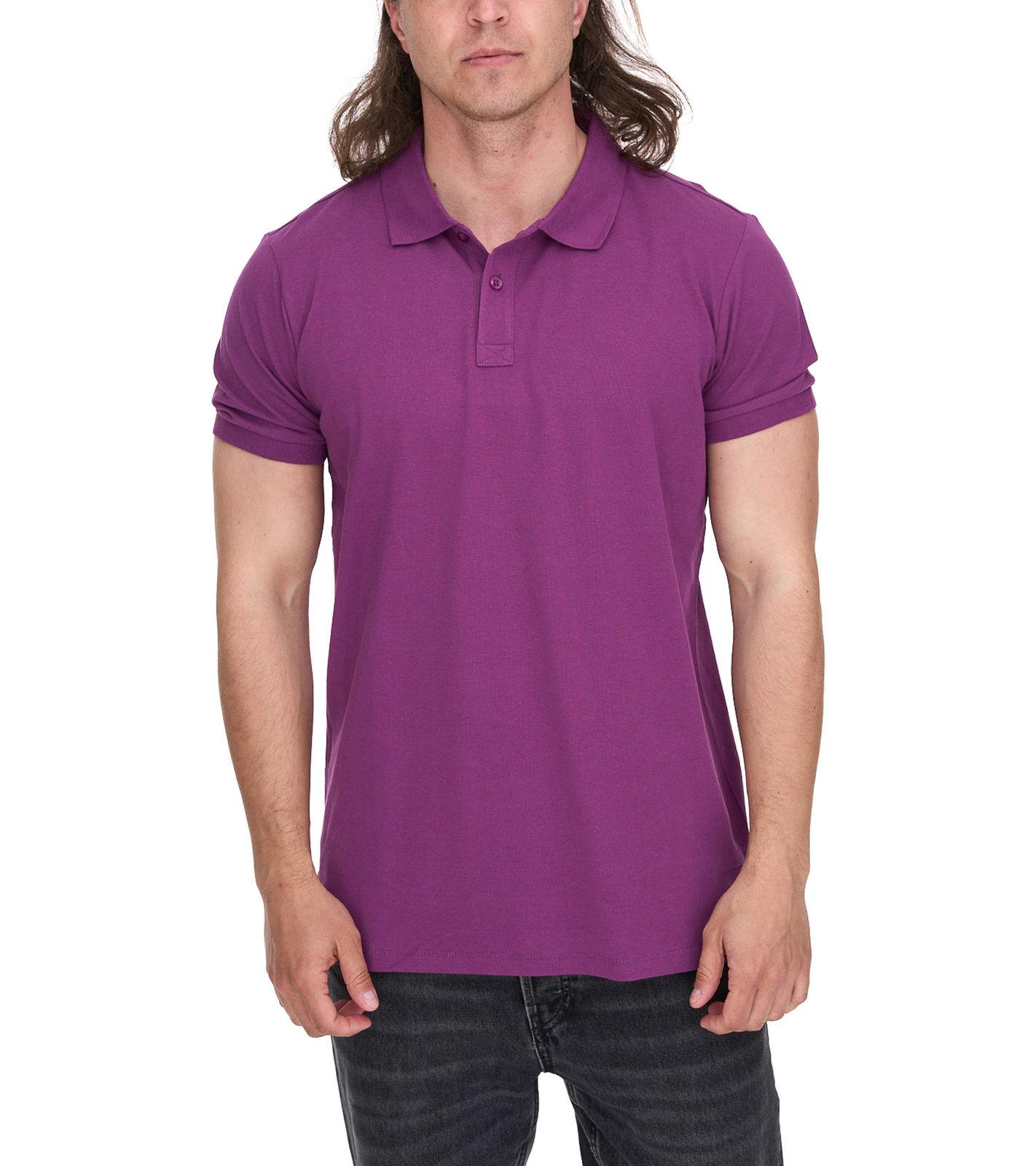 ELEVATE Calgary Herren Polo-Shirt Baumwolle Polo-Hemd Pique-Strick 200 g/m&sup2; 3808038 Lila