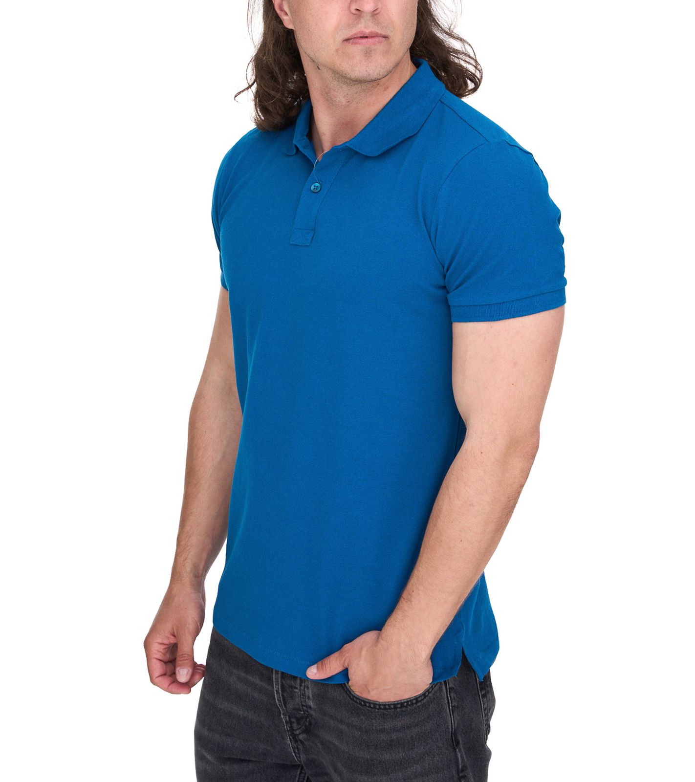 ELEVATE Calgary Herren Polo-Shirt Baumwolle Polo-Hemd Pique-Strick 200 g/m&sup2; 3808052 Blau