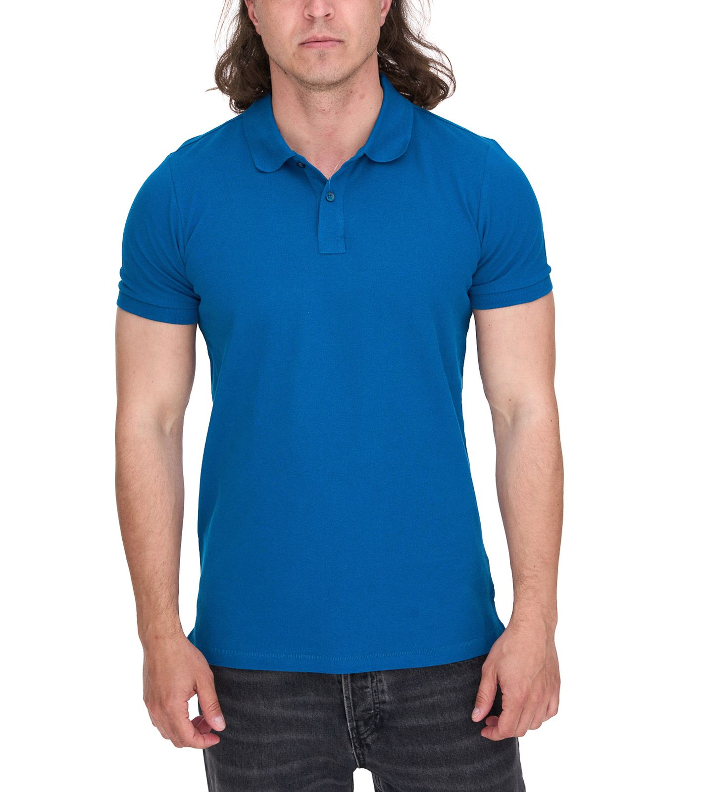 ELEVATE Calgary Herren Polo-Shirt Baumwolle Polo-Hemd Pique-Strick 200 g/m&sup2; 3808052 Blau
