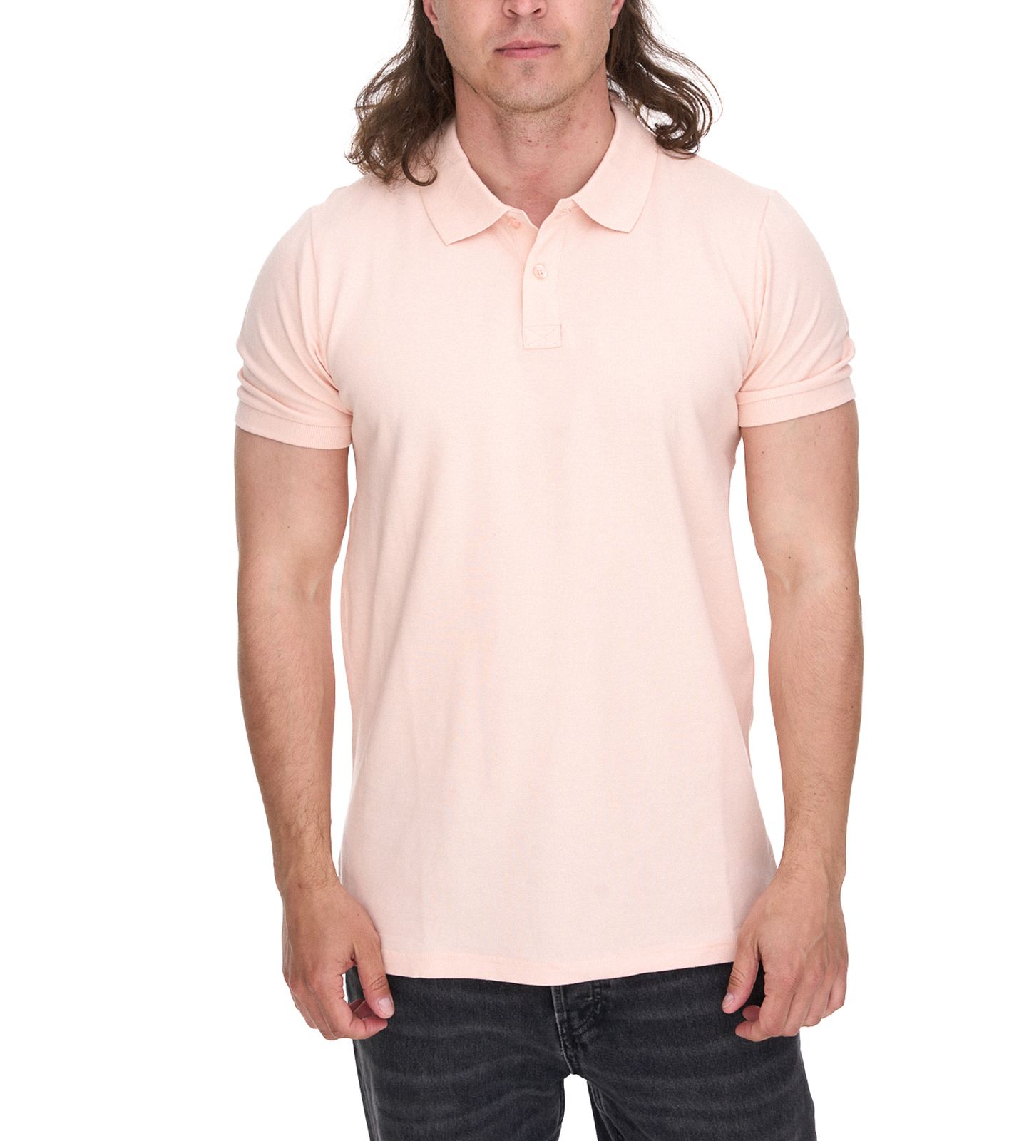 ELEVATE Calgary Herren Polo-Shirt Baumwolle Polo-Hemd Pique-Strick 200 g/m&sup2; 3808091 Rosa-Blush 