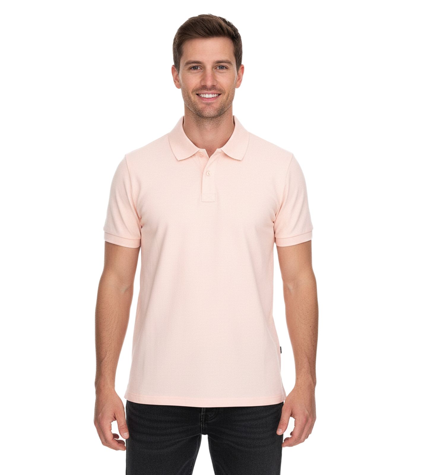 ELEVATE Calgary Herren Polo-Shirt Baumwolle Polo-Hemd Pique-Strick 200 g/m&sup2; 3808091 Rosa-Blush 