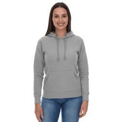 Elevate Charon Women's Hoodie: Simple Cotton Sweatshirt with Kangaroo Pocket, Sweater 3823480, Gray