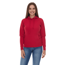 Elevate Charon Women's Hoodie: Simple Cotton Sweatshirt with Kangaroo Pocket, Sweater 3823421, Red
