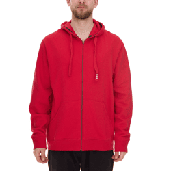 Elevate Arora Herren Sweat-Jacke mit Kapuze schlichte Baumwoll-Jacke Pullover 3821125 Rot