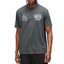 RE:COVERED X Biggie Smalls Herren Baumwoll-Shirt mit 1995 Ready to die tour 1995 Konzert Werbung T-Shirt Alltags-Shirt Kurzarm-Shirt MMLVN2