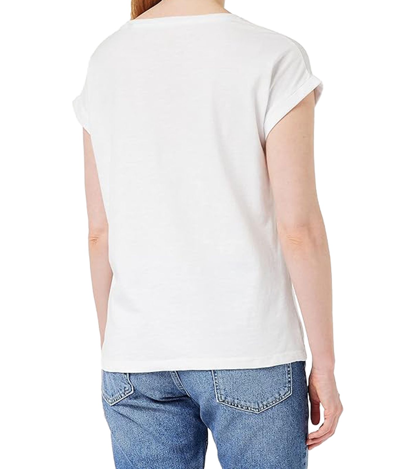 RE:COVERED X Disney Damen T-Shirt mit Mickey Mouse 1928 Print Baumwoll-Shirt Rundhals-Shirt RCDIF2061 Wei&szlig;