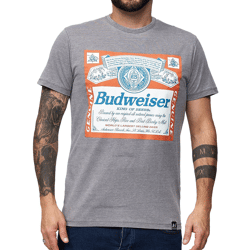 RE:COVERED X BUDWEISER Herren T-Shirt mit großem 