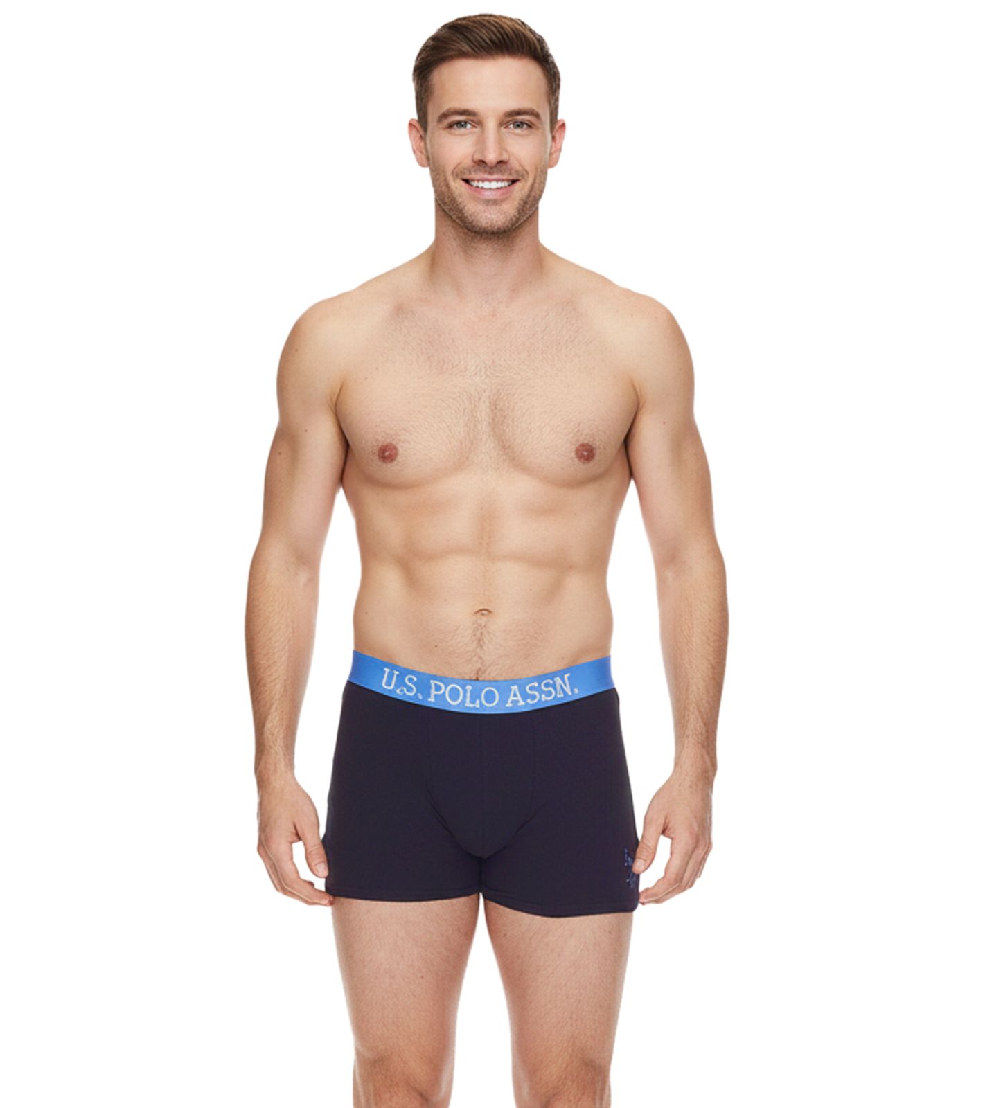 2er Pack U.S. POLO ASSN. Herren Boxershorts atmungsaktive Baumwoll-Unterhose Unterw&auml;sche 011601_US16133_02 999 Dunkelblau/Hellblau/Rot