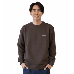 STONES Herren Pullover Baumwoll-Sweater Rundhals-Ausschnitt Oversize Schnitt Sweatshirt 400gsm Dunkel-Braun