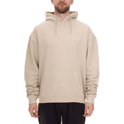 STONES Herren Oversized-Hoodie moderner Baumwoll-Hoodie 400gsm mit Kapuze mit Logo-Stick Beige