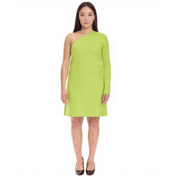 Aniston CASUAL Damen Sommer-Kleid modisches One-Shoulder-Kleid Mini-Kleid 71366612 Grün